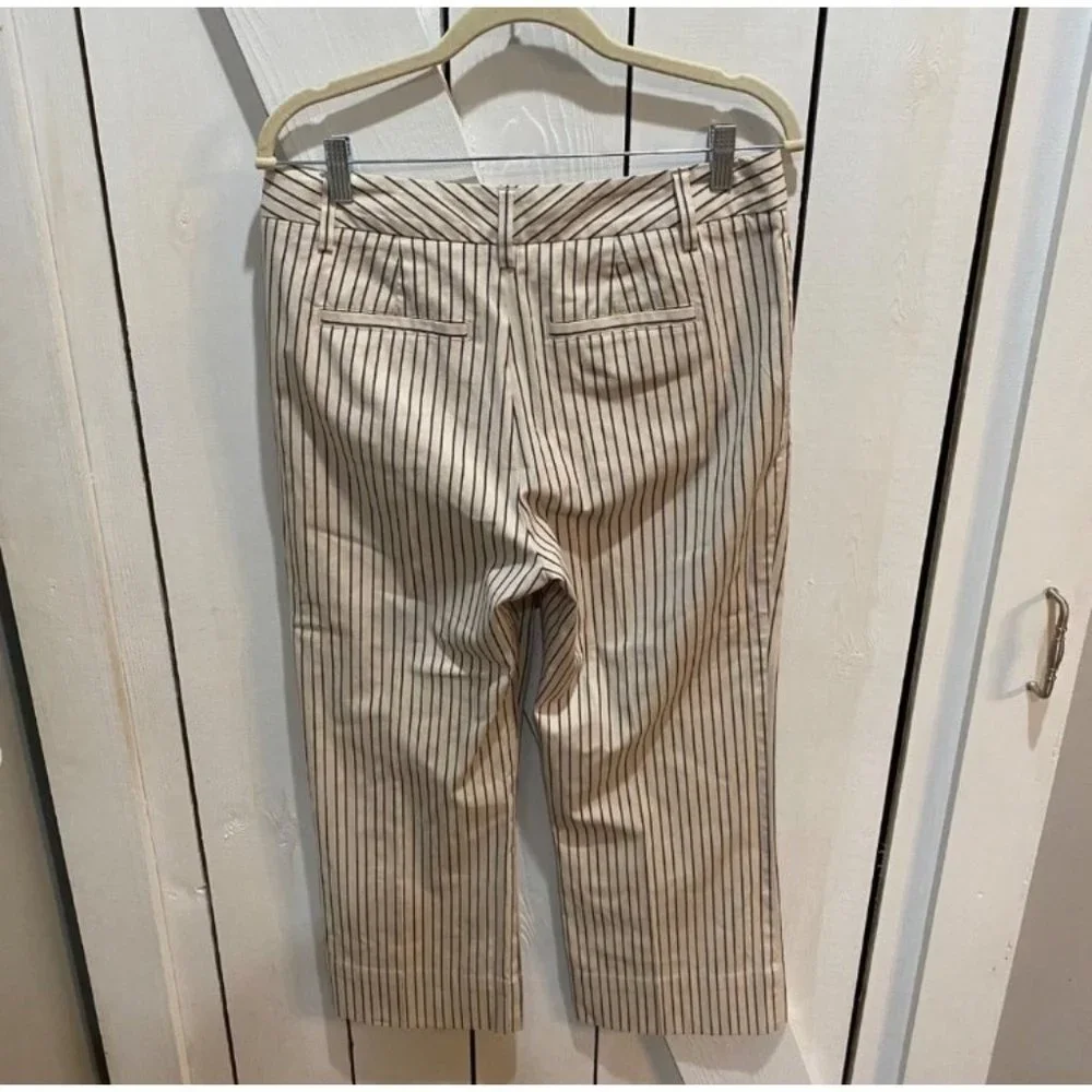 CAbi 5316 Striped Tick Tock Cropped Pants 6